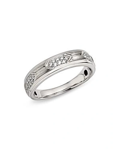 Shop Bloomingdale's Men's Diamond Band Ring In 14k White Gold, 0.25 Ct. T.w. - 100% Exclusive