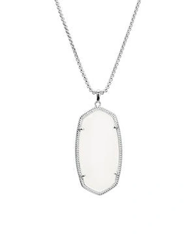 Shop Kendra Scott Reid Pendant Necklace, 28 In Silver/white