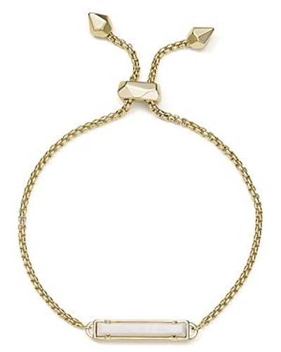 Shop Kendra Scott Stan Bracelet In Gold/white