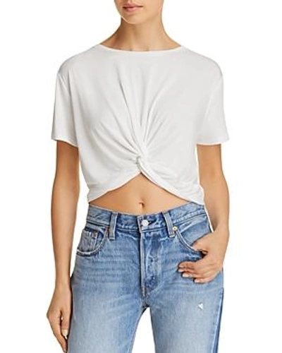 Shop Sadie & Sage Cropped Twist-front Tee - 100% Exclusive In White