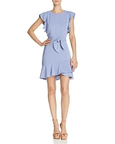 Shop Lucy Paris Matilda Ruffled Dress In Pastel Blue