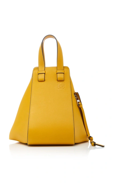 Shop Loewe Hammock Small Leather Shoulder Bag In Yellow