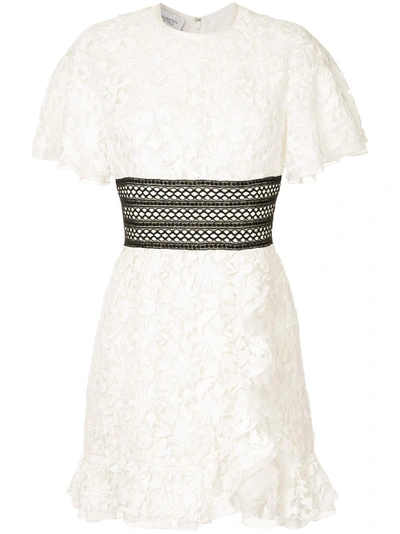 Shop Giambattista Valli Lace Mini Dress In White