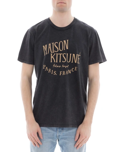Shop Maison Kitsuné Grey Cotton T-shirt