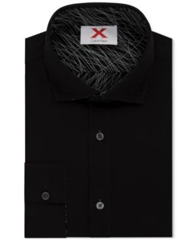 Shop Calvin Klein X Men's Extra-slim Fit Reversible Dress Shirt In Black