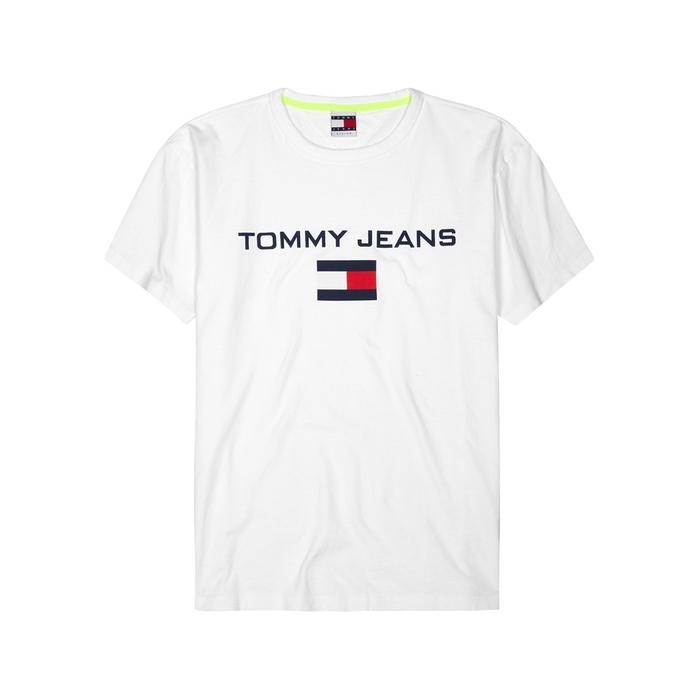 Tommy Jeans 90s Sailing Capsule Flag Logo Crew Neck T-shirt In White -  White | ModeSens