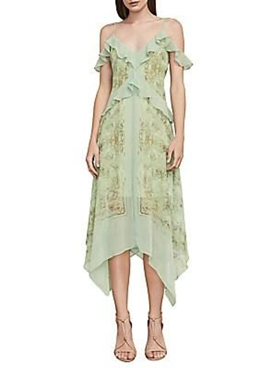 Shop Bcbgmaxazria Linette Asymmetrical Slip Dress In Dusty Sage