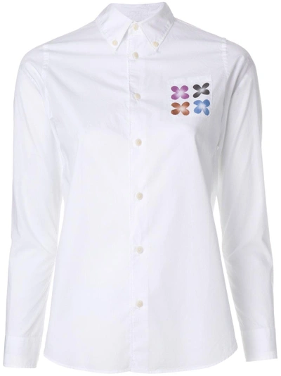 Shop Visvim Floral Chest Pocket Shirt - White