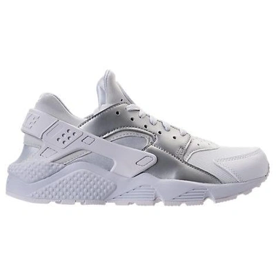 Shop Nike Men's Air Huarache Run Casual Shoes, White/grey - Size 12.0