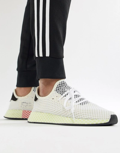 Shop Adidas Originals Deerupt Runner Sneakers In White Cq2629