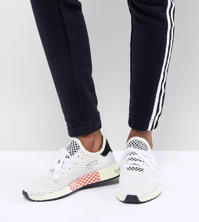 Adidas Originals Deerupt Runner Sneakers In White And Yellow - Black |  ModeSens