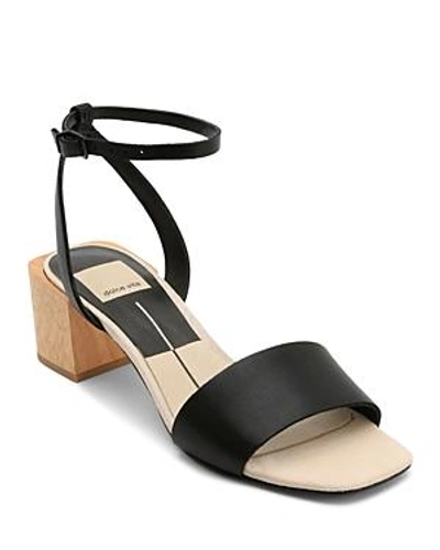 Shop Dolce Vita Women's Zarita Leather Block Heel Sandals In Black