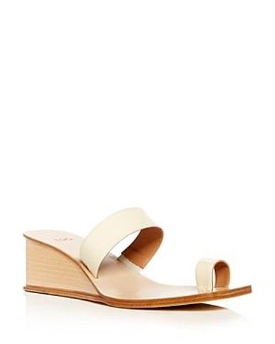 Shop Loq Women's Patent Leather Wedge Slide Sandals In Merengue