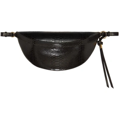 Shop Stella Mccartney Black Snake Alter Bum Bag In 1000 Black