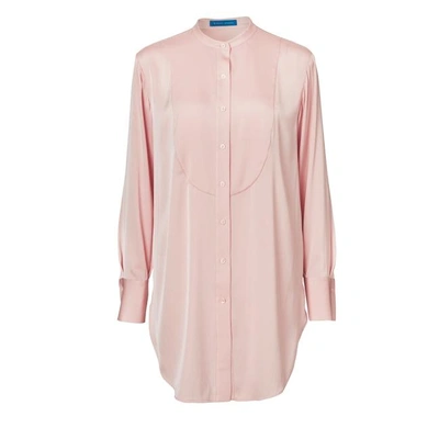 Shop Winser London Silk Button Through Tunic In Blush