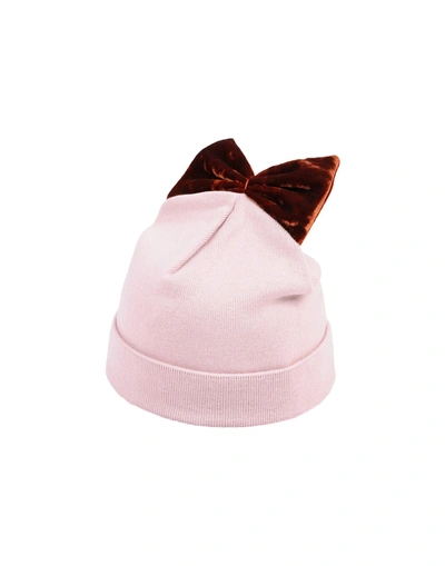 Shop Federica Moretti Hats In Pastel Pink