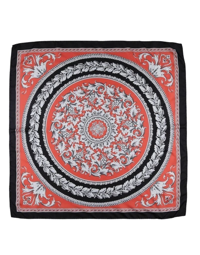 Shop Versace Square Scarf In Red