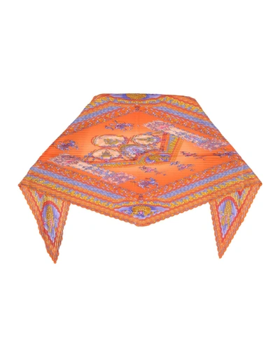 Shop Versace Scarves In Orange