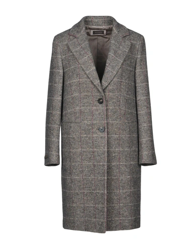 Shop Peserico Coat In Grey