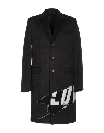 Shop Givenchy Coat In Steel Grey