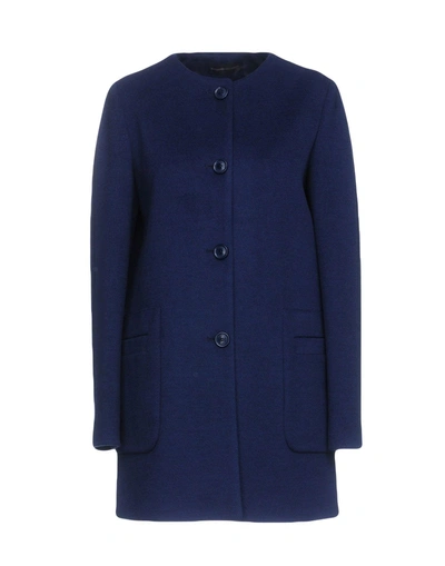 Shop Alessandro Dell'acqua Coat In Dark Blue