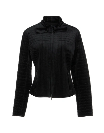 Shop Armani Jeans Coat In Black