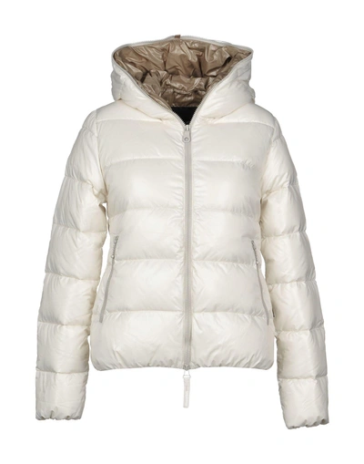 Shop Duvetica Down Jacket In Ivory