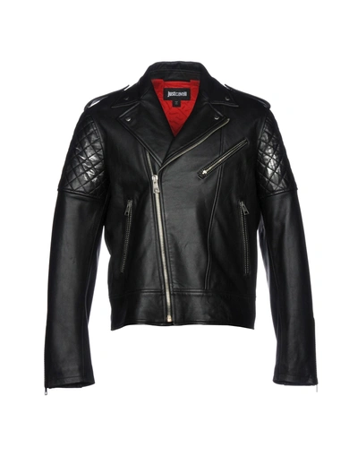 Shop Just Cavalli Biker Jacket In Black