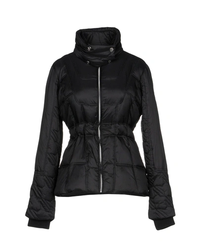 Shop Versace Jeans Synthetic Down Jackets In Black