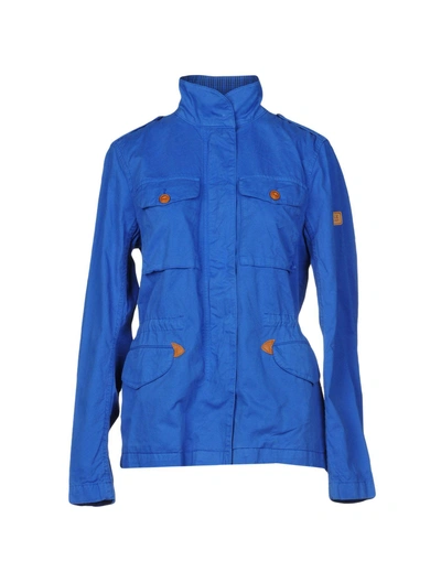 Shop Aigle Jacket In Bright Blue