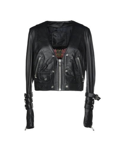 Shop Philipp Plein Biker Jacket In Black
