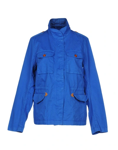 Shop Aigle Jacket In Bright Blue