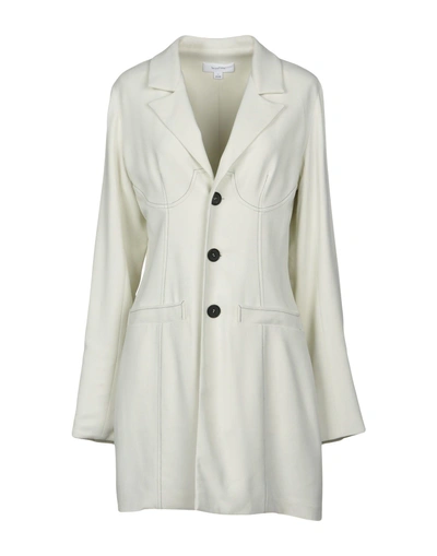 Shop Beaufille Full-length Jacket In Ivory