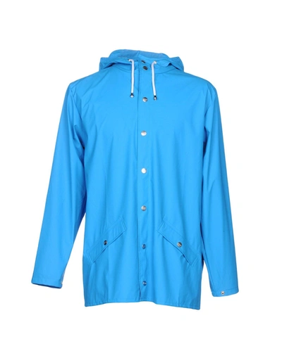 Shop Rains Overcoats In Turquoise