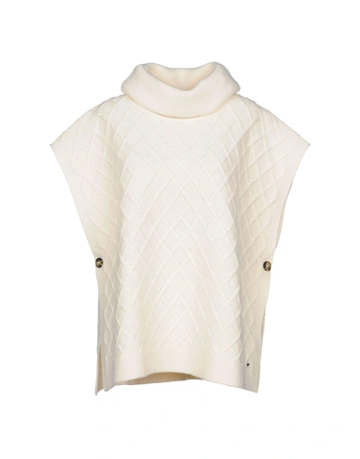 Shop Tommy Hilfiger Cape In Ivory