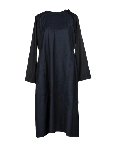 Shop Sofie D'hoore Midi Dress In Dark Blue