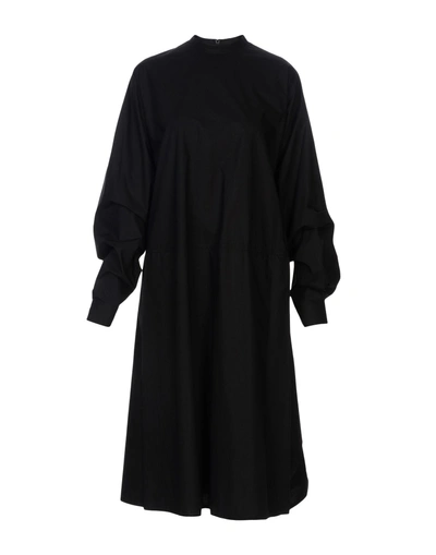 Shop Mm6 Maison Margiela Midi Dress In Black
