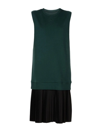 Shop Mm6 Maison Margiela Midi Dress In Dark Green