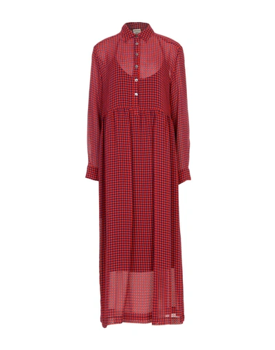 Shop Semicouture Midi Dress In Red