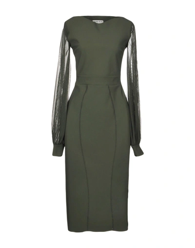 Shop Chiara Boni La Petite Robe Midi Dress In Military Green