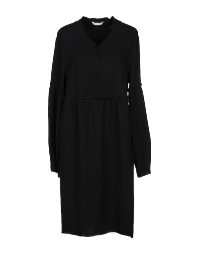 Shop Caliban Knee-length Dresses In Black