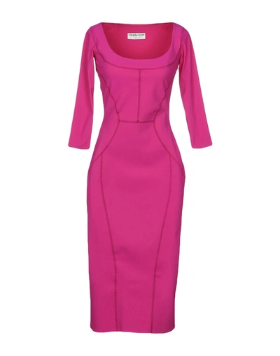 Shop Chiara Boni La Petite Robe Knee-length Dress In Fuchsia