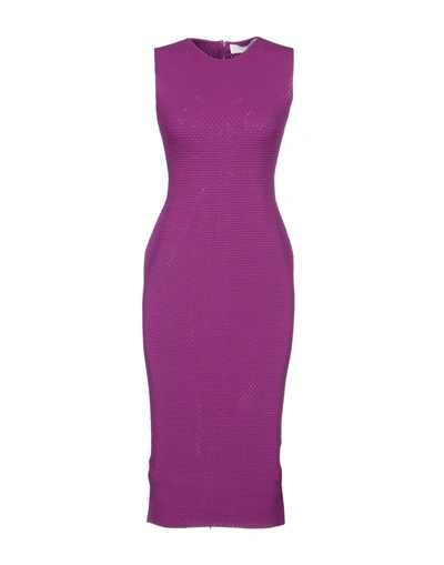 Shop Victoria Beckham Knee-length Dress In Garnet