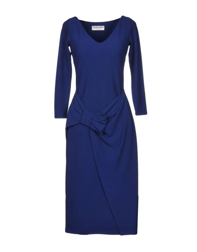 Shop Chiara Boni La Petite Robe Knee-length Dress In Blue