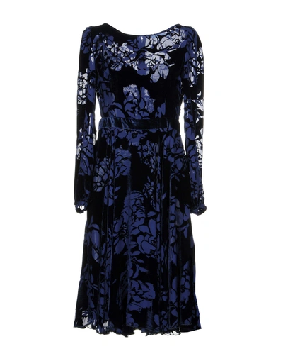 Shop Blumarine Knee-length Dresses In Dark Blue