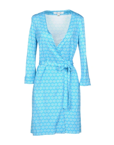 Shop Diane Von Furstenberg Knee-length Dresses In Sky Blue