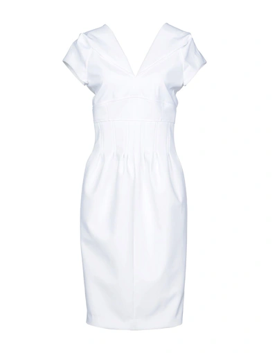 Shop Karl Lagerfeld Knee-length Dresses In White