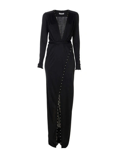 Shop Versace Long Dresses In Black