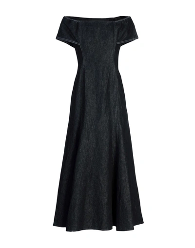 Shop Beaufille Denim Dress In Dark Blue
