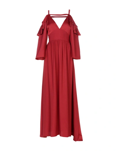 Shop Space Style Concept Long Dress In Maroon